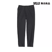 【MUJI 無印良品】兒童彈性針織斜紋織緊身長褲 110 黑色