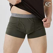 ADISI 男Tactel Pro快乾排汗四角內褲(開檔) AUP2591008 (M-3XL) 軍綠 M 軍綠