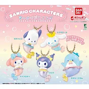 【日本正版授權】全套5款 三麗鷗 人魚吊飾 扭蛋/轉蛋 793417 帕恰狗/大耳狗/酷洛米/美樂蒂/山姆企鵝