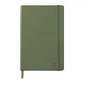 【Rhodia｜time】2026 Planner 手帳 A6_週曆直排_象牙色_160頁_90g_硬皮_彈性束帶_ 鼠尾草綠