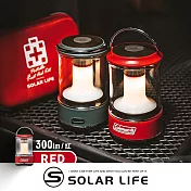 Coleman 充電式LED營燈300-紅/綠 CM-18363 18784.USB充電燈 復古鐵道燈 LED松果燈 氣氛帳篷燈 桌燈吊掛 紅-CM-18784