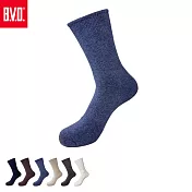 【BVD】無勒痕氣墊男長襪(B656襪子/毛巾底/中筒襪) 麻灰藍25-28CM
