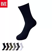 【BVD】素面男長襪(B658襪子/休閒襪/中筒襪) 黑25-28CM