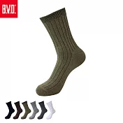 【BVD】素面男長襪(B658襪子/休閒襪/中筒襪) 軍綠25-28CM