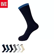 【BVD】撞色男長襪(B659襪子/休閒襪/中筒襪) 黑25-28CM