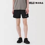 【MUJI 無印良品】男吸汗速乾運動短褲 M 黑色