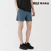 【MUJI 無印良品】男吸汗速乾運動短褲 M 煙燻藍