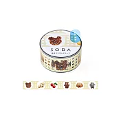 【HITOTOKI】SODA 透明PET卷狀膠帶 20MM oyaMADE 箔押限定款 手工餅乾