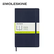 MOLESKINE 經典軟皮筆記本 -   L型/  空白/ 藍