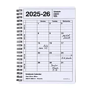 【日本Mark’s】2025-26 月曆型記事手帳S (縱型)(9月起始) ‧ 白色
