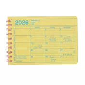 【日本Mark’s】2026 月曆型記事手帳XS (B7變型) ‧ 黃色