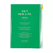 【日本Mark’s】2026 EDiT日記事收納手帳B6變型 ‧ 凱莉綠