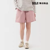 【MUJI 無印良品】女水洗平織布短褲 M 粉紅