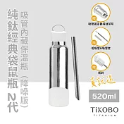 【鈦工坊TiKOBO】經典袋鼠純鈦保溫瓶二代 520ml  山岩灰