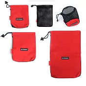 CLS 旅行露營收納套組 200D牛津布收納包 紅色