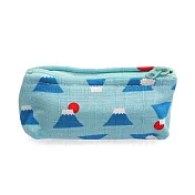 日本製 職人工藝手工製作富士山零錢包 富士天藍