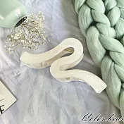 【卡樂熊】潤澤雲紋系列．水墨紋理造型抓夾/鯊魚夾(八款)- 米色波浪