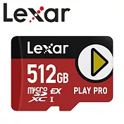 Lexar 雷克沙 512GB PLAY PRO microSDXC Express U3 A2 V30 記憶卡