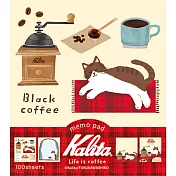 【日本Wa-Life】Kalita咖啡機系列 便條紙 ‧ Black coffee
