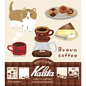 【日本Wa-Life】Kalita咖啡機系列 便條紙 ‧ Brown coffee
