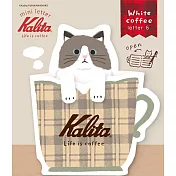 【日本Wa-Life】Kalita咖啡機系列 咖啡杯造型小信紙 ‧ White coffee