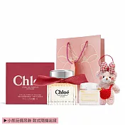 Chloe’ 香氛小熊組[玫瑰晨語淡香精(30ml)+沁漾玫瑰香水(5ml)+玩偶吊飾]附提袋-情人節限定禮-公司貨(效期至2027/12/31)