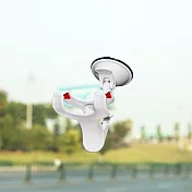 E.City_車用Y型夾吸盤多角度手機支架 白色