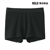 【MUJI 無印良品】男棉天竺拳擊內褲 S 黑色