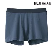 【MUJI 無印良品】男棉天竺拳擊內褲 L 深藍