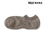 【MUJI 無印良品】男淺口直角襪25-27cm 土棕