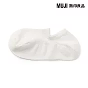 【MUJI 無印良品】女輕薄淺口直角襪23-25cm 柔白