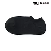 【MUJI 無印良品】女淺口直角襪23-25cm 黑色