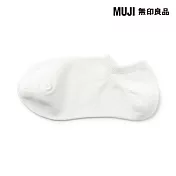 【MUJI 無印良品】女淺口直角襪23-25cm 柔白