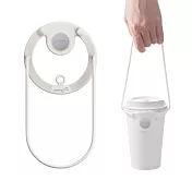 Bone 蹦克 / 趣味角色環保杯綁2 杯套 環保飲料提袋 環保杯袋 傘繩杯套 飲料杯袋 飲料袋  白色