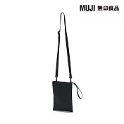 【MUJI 無印良品】撥水加工迷你隨身側包 黑色