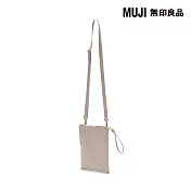 【MUJI 無印良品】撥水加工迷你隨身側包 淺米
