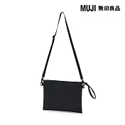 【MUJI 無印良品】撥水加工隨身側包 黑色
