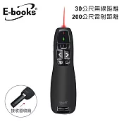 E-books E6 專業級翻頁紅光雷射無線簡報筆 黑