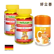 德國 好立善 兒童健康零食組 維他命小熊軟糖×2入+ 維他命C200口含錠×1