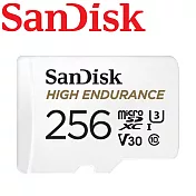 【代理商公司貨】SanDisk 256GB High Endurance microSDXC U3 V30 記憶卡