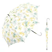 【日本Nakatani】抗UV完全遮光100% 耐風輕量直傘 ‧ 小花(黃)