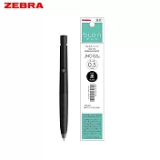 (1筆1芯)ZEBRA BLEN 水性鋼珠筆0.5 黑桿黑芯