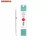 (1筆1芯)ZEBRA BLEN 水性鋼珠筆0.5 白桿紅芯
