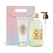 SABON 絲綢Q彈肌必備組[沐浴油500ml+絲綢身體乳液200ml]-多味道可選-國際航空版 綠玫瑰