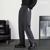 【AMIEE】寬鬆垂墜感西裝長褲(男裝/KDPY-VS90) M 深灰色