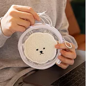 【韓國Dailylike】萬用透明圓形收納包 ‧ 比熊犬