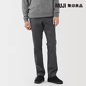【MUJI 無印良品】男彈性綾織合身褲73 墨灰