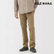 【MUJI 無印良品】男彈性綾織合身褲73 淺米