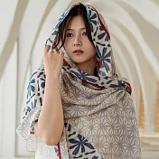 【AnZa】涼感防曬民族風披肩絲巾圍巾(2款)         FREE 紅藍