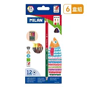 MILAN雙頭色鉛筆12入24色x6入組